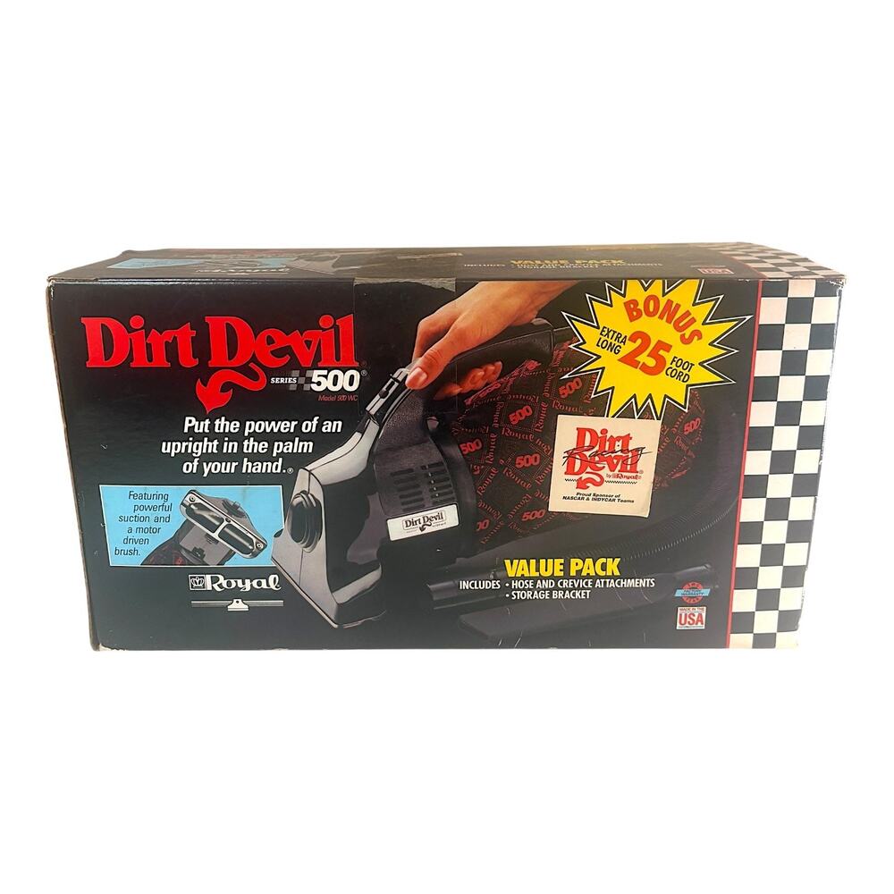 SEALED 1990 "Royal Dirt Devil Series 500 WC" Handheld Vacuum Cleaner NEW NOS BOX
